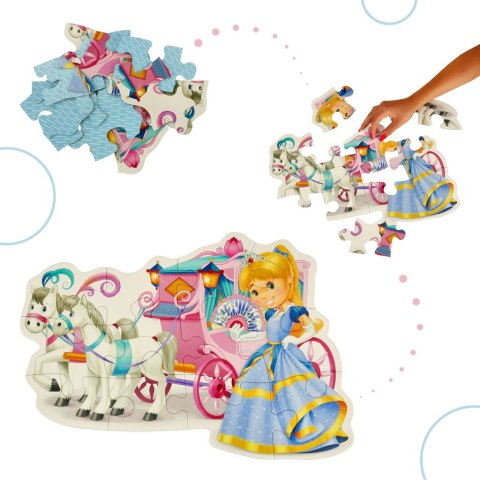 CASTORLAND Puzzle 12 elementów Princess Carriage - Księżniczka i kareta 3+ CASTORLAND Puzzle 12 elementów Princess Carriage - Księżniczka i kareta 3+
