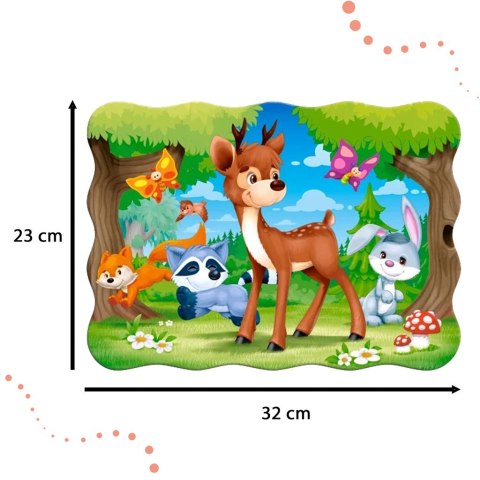 CASTORLAND Puzzle 30 elementów A Deer and Friends - Leśne zwierzątka 4+ CASTORLAND Puzzle 30 elementów A Deer and Friends - Leśne zwierzątka 4+