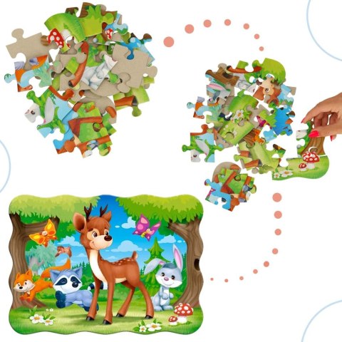 CASTORLAND Puzzle 30 elementów A Deer and Friends - Leśne zwierzątka 4+ CASTORLAND Puzzle 30 elementów A Deer and Friends - Leśne zwierzątka 4+