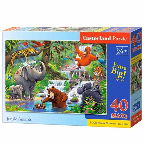 CASTORLAND Puzzle 40el. Maxi Jungle Animals - Zwierzęta z Dżungli CASTORLAND Puzzle 40el. Maxi Jungle Animals - Zwierzęta z Dżungli