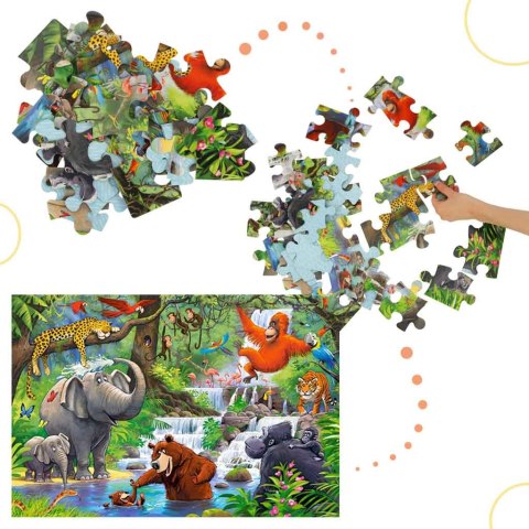 CASTORLAND Puzzle 40el. Maxi Jungle Animals - Zwierzęta z Dżungli CASTORLAND Puzzle 40el. Maxi Jungle Animals - Zwierzęta z Dżungli