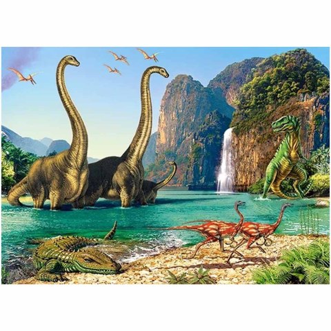 CASTORLAND Puzzle 60el. In the Dinosaurs World - Świat dinozaurów 5+ CASTORLAND Puzzle 60el. In the Dinosaurs World - Świat dinozaurów 5+