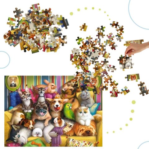 CASTORLAND Puzzle 70 elementów Playful Pets - Zabawne zwierzęta 5+