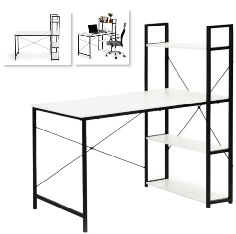 BIURKO KOMPUTEROWE BIUROWE STÓŁ + REGAŁ PÓŁKI LOFT