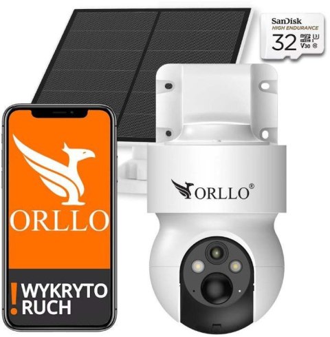 Kamera IP Orllo E7 PRO SIM solarna zewnętrzna bezprzewodowa obrotowa 3MP + Karta SD 32Gb Kamera IP Orllo E7 PRO SIM solarna zewnętrzna bezprzewodowa obrotowa 3MP + Karta SD 32Gb