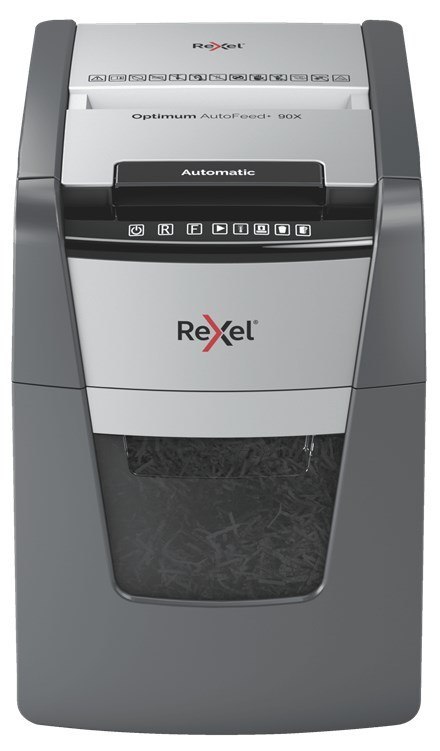 Niszczarka Rexel Optimum AutoFeed+ 90X, (P-4), 90 kartek, 34 l kosz Niszczarka Rexel Optimum AutoFeed+ 90X, (P-4), 90 kartek, 34 l kosz