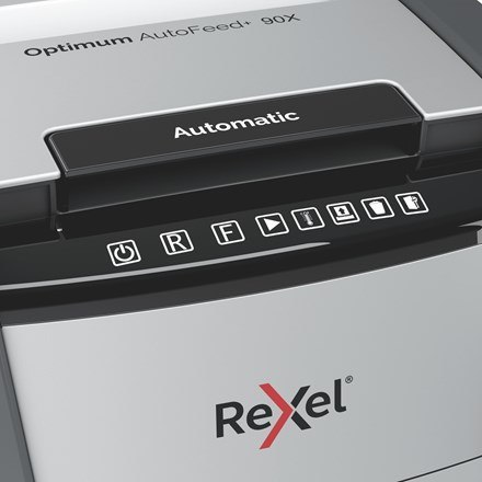 Niszczarka Rexel Optimum AutoFeed+ 90X, (P-4), 90 kartek, 34 l kosz Niszczarka Rexel Optimum AutoFeed+ 90X, (P-4), 90 kartek, 34 l kosz