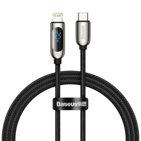 Kabel przewód USB-C / Typ-C - Lightning / iPhone 100cm Baseus Display CATLSK-01 z obsługą szybkiego ładowania 20W PD Kabel przewód USB-C / Typ-C - Lightning / iPhone 100cm Baseus Display CATLSK-01 z obsługą szybkiego ładowania 20W PD