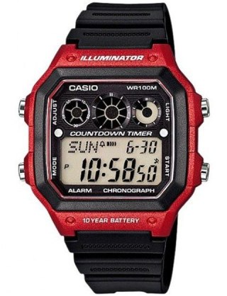Zegarek Męski CASIO 10 bar do Pływania AE-1300WH-4AVDF