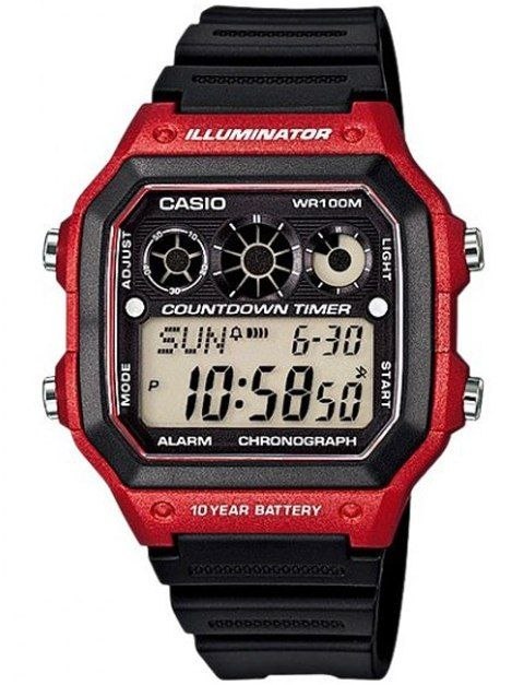Zegarek Męski CASIO 10 bar do Pływania AE-1300WH-4AVDF Zegarek Męski CASIO 10 bar do Pływania AE-1300WH-4AVDF