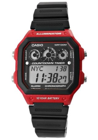 Zegarek Męski CASIO 10 bar do Pływania AE-1300WH-4AVDF