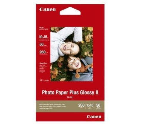 Papier Canon PP201 Photo Glossy 260g, 10x15cm, 50ark Papier Canon PP201 Photo Glossy 260g, 10x15cm, 50ark