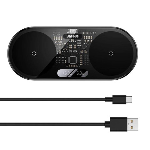 Ładowarka indukcyjna 20W - podwójna QI Baseus WXSX010101 Ładowarka indukcyjna 20W - podwójna QI Baseus WXSX010101
