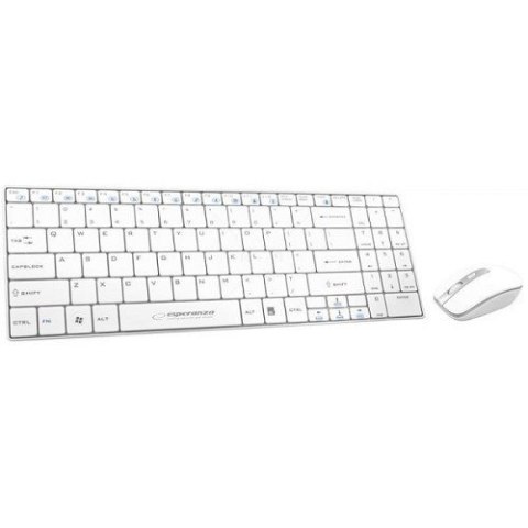 Zestaw klawiatura + mysz Esperanza EK122W (USB 2.0; kolor biały; laserowa) Zestaw klawiatura + mysz Esperanza EK122W (USB 2.0; kolor biały; laserowa)