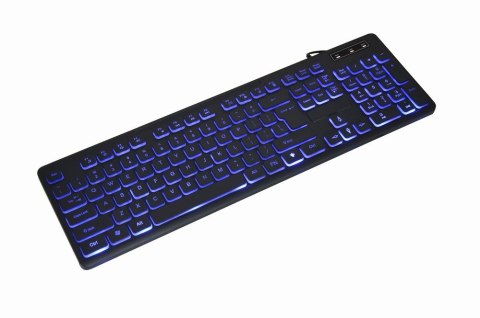 GEMBIRD KLAWIATURA MULTIMEDIALNA Z TRÓJKOLOROWYM PODŚWIETLENIEM USB, US LAYOUT, CZARNA GEMBIRD KLAWIATURA MULTIMEDIALNA Z TRÓJKOLOROWYM PODŚWIETLENIEM USB, US LAYOUT, CZARNA