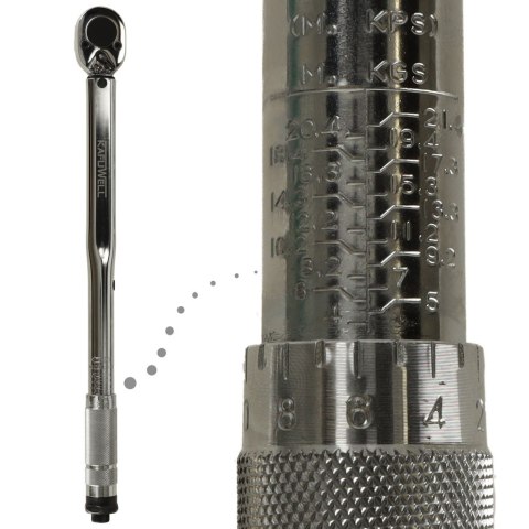 Klucz dynamometryczny 460mm 1/2'' + 3 nasadki 17-21mm 40-210Nm blokada + walizka etui Klucz dynamometryczny 460mm 1/2'' + 3 nasadki 17-21mm 40-210Nm blokada + walizka etui