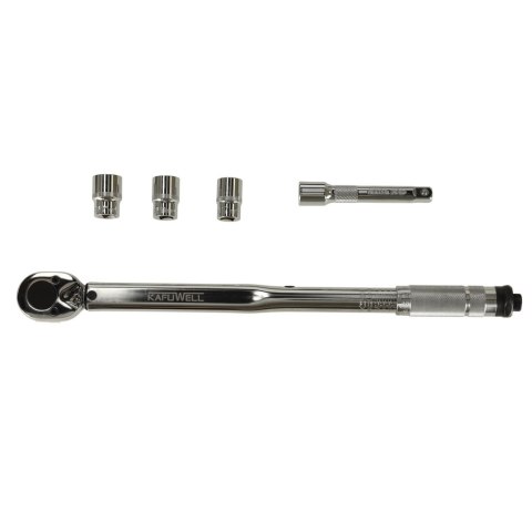 Klucz dynamometryczny 460mm 1/2'' + 3 nasadki 17-21mm 40-210Nm blokada + walizka etui Klucz dynamometryczny 460mm 1/2'' + 3 nasadki 17-21mm 40-210Nm blokada + walizka etui