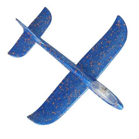 Szybowiec samolot styropianowy 8LED 48x47cm niebie