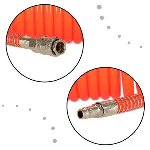 Wąż pneumatyczny spiralny zwijany do kompresora 12mm 15m Wąż pneumatyczny spiralny zwijany do kompresora 12mm 15m