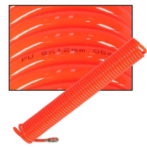 Wąż pneumatyczny spiralny zwijany do kompresora 12mm 15m Wąż pneumatyczny spiralny zwijany do kompresora 12mm 15m