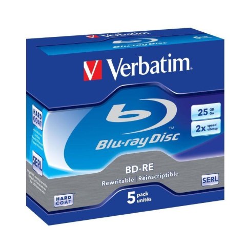 BD-RE Verbatim 2x 25GB (Jewel Case 5) Blu-Ray WHITE BLUE BD-RE Verbatim 2x 25GB (Jewel Case 5) Blu-Ray WHITE BLUE