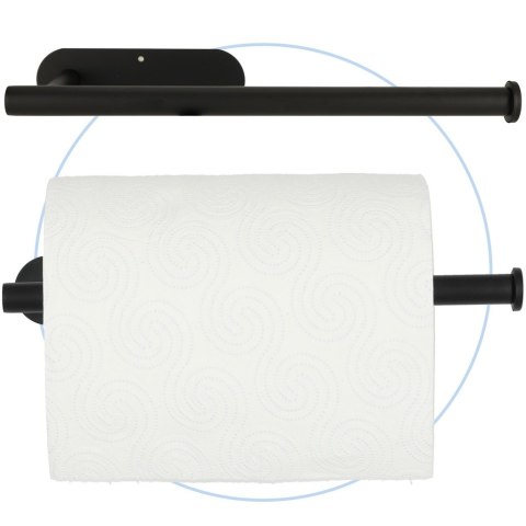 Uchwyt wieszak na ręcznik papier toaletowy czarny Uchwyt wieszak na ręcznik papier toaletowy czarny