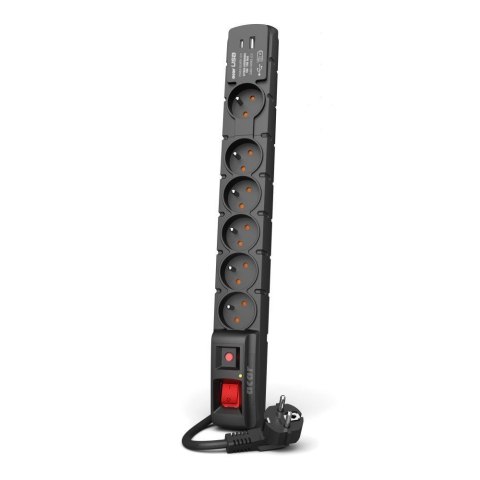 Listwa przeciwprzepięciowa Acar USB W2436 z szybką ładowarką 1,5m czarna Listwa przeciwprzepięciowa Acar USB W2436 z szybką ładowarką 1,5m czarna