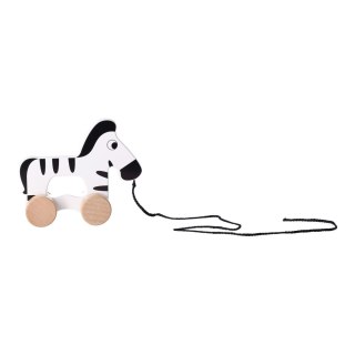 Drewniana zebra do ciągnięcia na sznurku