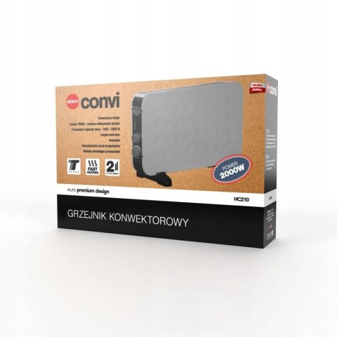 Grzejnik konwektorowy HC210 Eldom 2000 W szary Grzejnik konwektorowy HC210 Eldom 2000 W szary