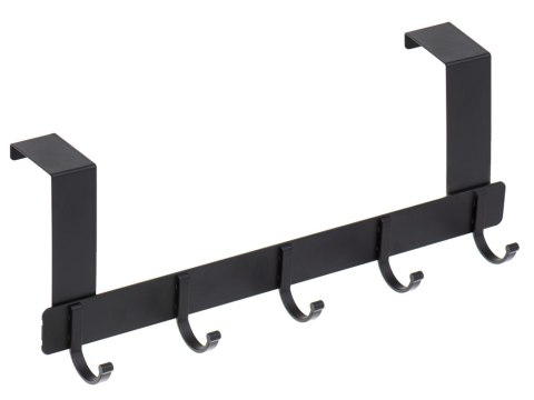 Wieszak haczyk na drzwi ubrania 11cm 5 haków czarny Wieszak haczyk na drzwi ubrania 11cm 5 haków czarny