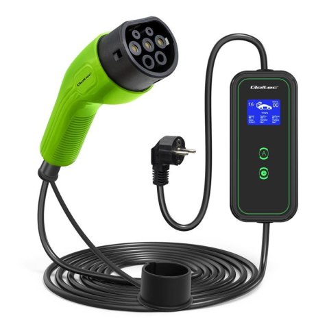 Ładowarka do samochodów Qoltec EV 2 w 1 typ2 | 3.5kW | 230V Ładowarka do samochodów Qoltec EV 2 w 1 typ2 | 3.5kW | 230V