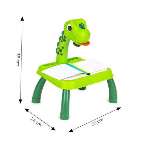 PROJEKTOR TABLICA DO RYSOWANIA DINOZAUR 12 FLAMASTRÓW 24 WZORY