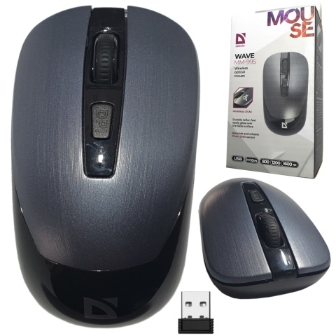 MYSZ DEFENDER WAVE MM-995 RF SILENT SREBRNA OPTICAL MYSZ DEFENDER WAVE MM-995 RF SILENT SREBRNA OPTICAL