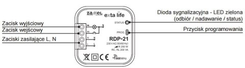 EXTA LIFE RDP-21 RADIOWY ŚCIEMNIACZ OŚWIETLENIA EXTA LIFE RDP-21 RADIOWY ŚCIEMNIACZ OŚWIETLENIA