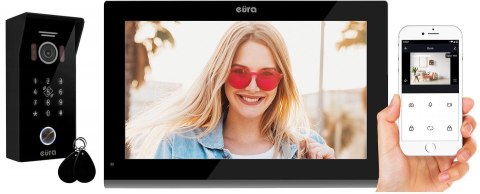 WIDEODOMOFON EURA VDP-99C5 czarny, WiFi, RFID