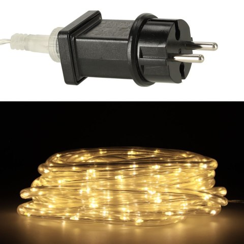 Lampki LED łańcuch sznur wąż 10m 100LED ciepły biały Lampki LED łańcuch sznur wąż 10m 100LED ciepły biały