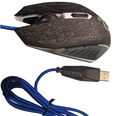 Mysz przewodowa Defender SHOCK GM-110L 3200dpi 6P + podkładka Gaming + GRA Mysz przewodowa Defender SHOCK GM-110L 3200dpi 6P + podkładka Gaming + GRA
