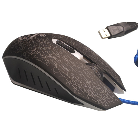Mysz przewodowa Defender SHOCK GM-110L 3200dpi 6P + podkładka Gaming + GRA Mysz przewodowa Defender SHOCK GM-110L 3200dpi 6P + podkładka Gaming + GRA
