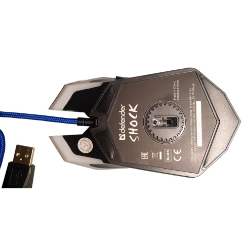Mysz przewodowa Defender SHOCK GM-110L 3200dpi 6P + podkładka Gaming + GRA Mysz przewodowa Defender SHOCK GM-110L 3200dpi 6P + podkładka Gaming + GRA