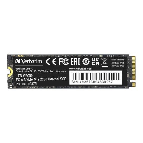 Dysk SSD Verbatim VI300 1TB M.2 PCIe Gen3 NVME 2280 (3300/3000 MB/s) Dysk SSD Verbatim VI300 1TB M.2 PCIe Gen3 NVME 2280 (3300/3000 MB/s)