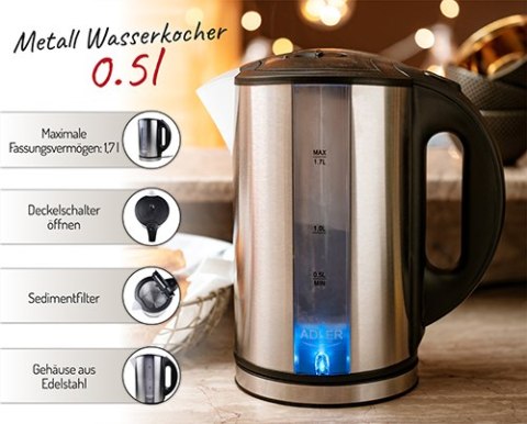 Czajnik metalowy 1,7 L Czajnik metalowy 1,7 L