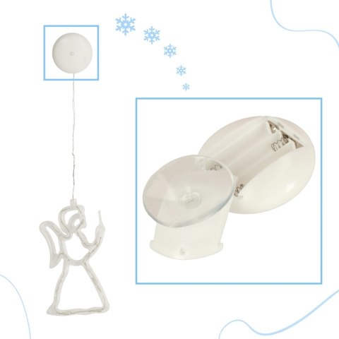 Lampki LED wisząca dekoracja świąteczna aniołek 49cm 10 LED Lampki LED wisząca dekoracja świąteczna aniołek 49cm 10 LED