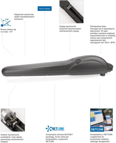 Zestaw DEA KIT MACNET 230V do bram skrzydłowych (z montażem)