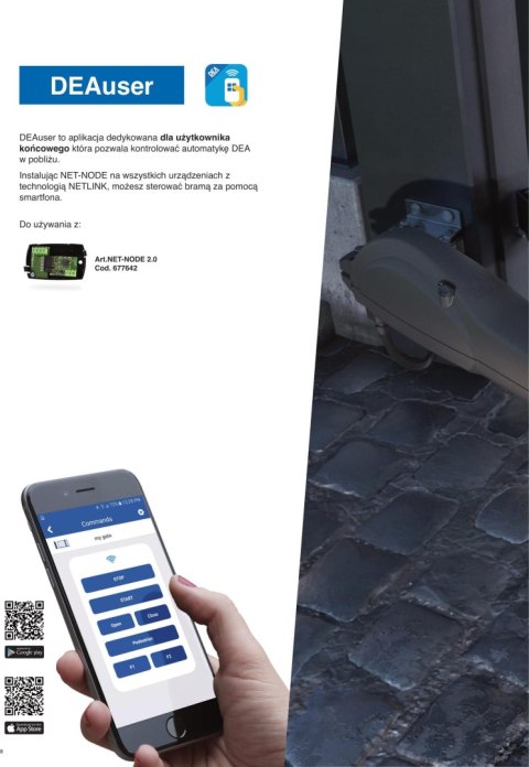 Zestaw DEA KIT MACNET 230V do bram skrzydłowych (z montażem)