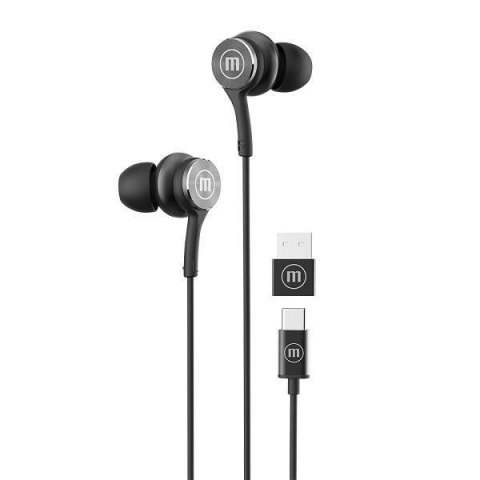 MAXELL XC1 Słuchawki przewodowe USB-C connector czarne MAXELL XC1 Słuchawki przewodowe USB-C connector czarne