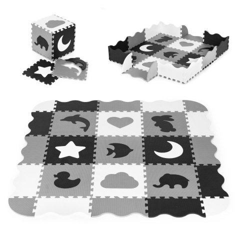 Mata piankowa z płotkiem puzzle suchy basen 25 elementów ECOTOYS Mata piankowa z płotkiem puzzle suchy basen 25 elementów ECOTOYS