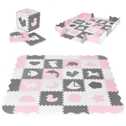 Mata piankowa z płotkiem puzzle suchy basen 36 elementów ECOTOYS Mata piankowa z płotkiem puzzle suchy basen 36 elementów ECOTOYS