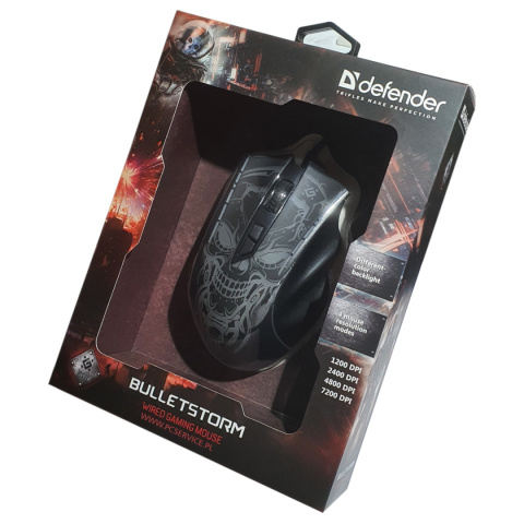 MYSZ DEFENDER GM-928 BULLETSTORM OPTIC 7200dpi 7P MYSZ DEFENDER GM-928 BULLETSTORM OPTIC 7200dpi 7P