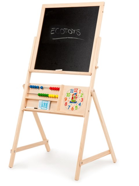 Drewniana tablica edukacyjna dwustronna ECOTOYS Drewniana tablica edukacyjna dwustronna ECOTOYS