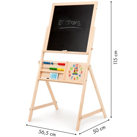 Drewniana tablica edukacyjna dwustronna ECOTOYS Drewniana tablica edukacyjna dwustronna ECOTOYS